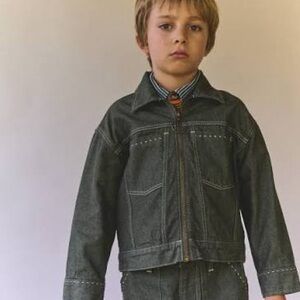 Misha and Puff Dark Green Denim Workwear Jacket